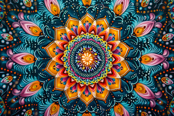 Fototapeta na wymiar kaleidoscope of vibrant colors