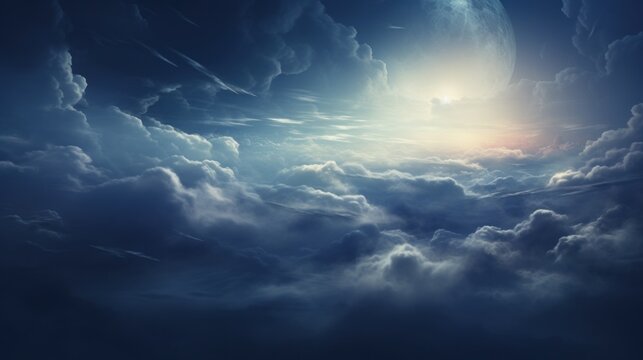 a picture of a sky with clouds and a bright light in the middle of the sky and a bright light in the middle of the sky.
