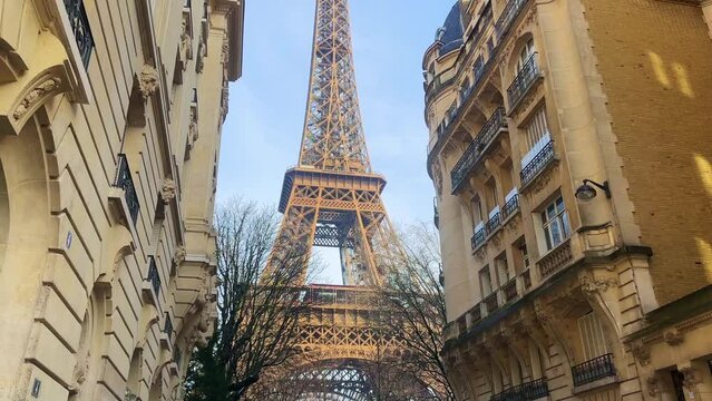 Paris, France, Eiffel Tower background, Valentine's day concept. Love locks attached to a bridge on the river Seine, Love symbols 