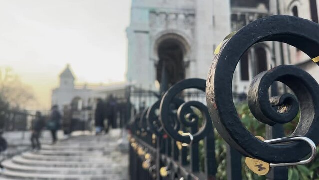 Paris, France, Montmartre hill, Sacre-Coeur Basilica, Sacred Heart church
