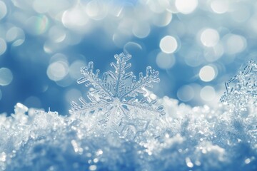 Snowflake Christmas wallpaper, a natural icy banner with copy space, evoking seasonal magic generative ai
