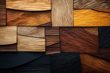 Abstract and Surreal Artistic Interpretation of Wood Background Plane