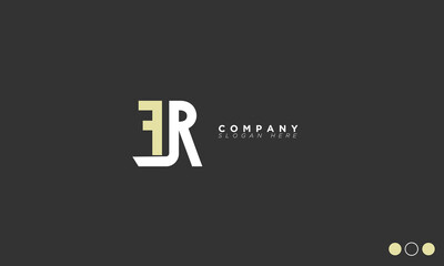  FR Alphabet letters Initials Monogram logo RF, F and R