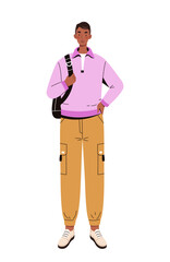 Man in stylish clothes vector concept