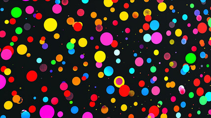 Abstract simple background with beautiful multi-colored circles or balls in flat style like paint bubbles