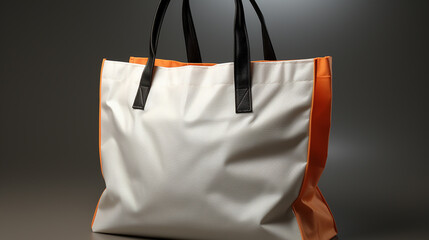 Mockup shopper tote bag handbag