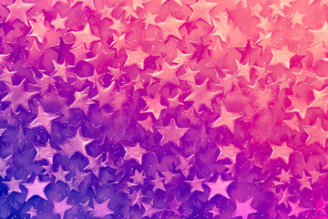 Fototapeta na wymiar Create a pattern of stars with a gradient of pink and purple colors