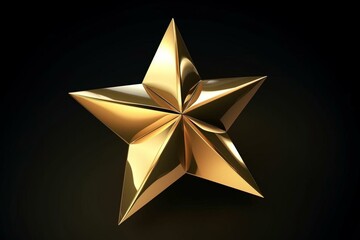 Shiny 3D star for Christmas, a holiday design element. Generative AI