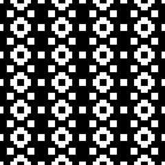 Fototapeta premium Seamless pattern. Ancient mosaic. Folk image. Ethnic background. Inca crosses, squares ornament. Tribe motif. Digital paper, web design, ethnical textile print. Tribal wallpaper. Vector artwork