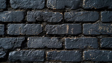 Naklejka premium Rough Black Brick Wall Texture
