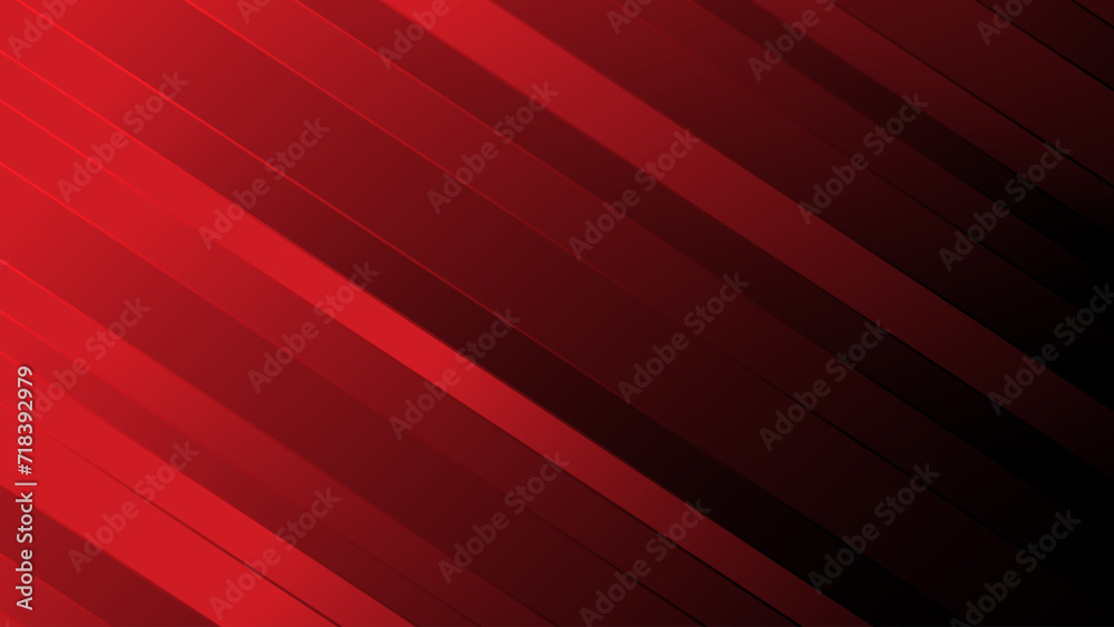 Wall mural red abstract background gradient dynamic lines. modern design background banner