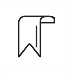 book mark vector icdon line template