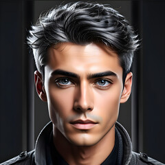 Fototapeta na wymiar Sophisticated Men's Beauty: Creative Hair Art and Styling Achieved with a Diverse Palette of Beautiful Hair Colors.(Generative AI)