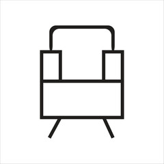 chair vector icon line template