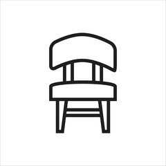 chair vector icon line template