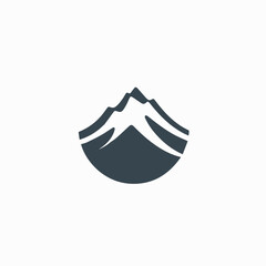 Mountain in cartoon, doodle style. Image for t shirt. Isolated 2d vector illustration in logo, icon, sketch style, Eps 10. AI Generative