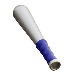 3d illustration of iron baseball bat