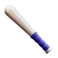 3d illustration of iron baseball bat