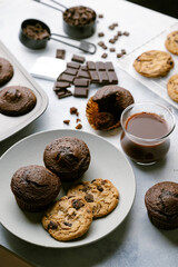 assorted chocolate product background