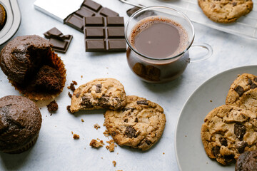 chocolate chip cookie with chocolate products