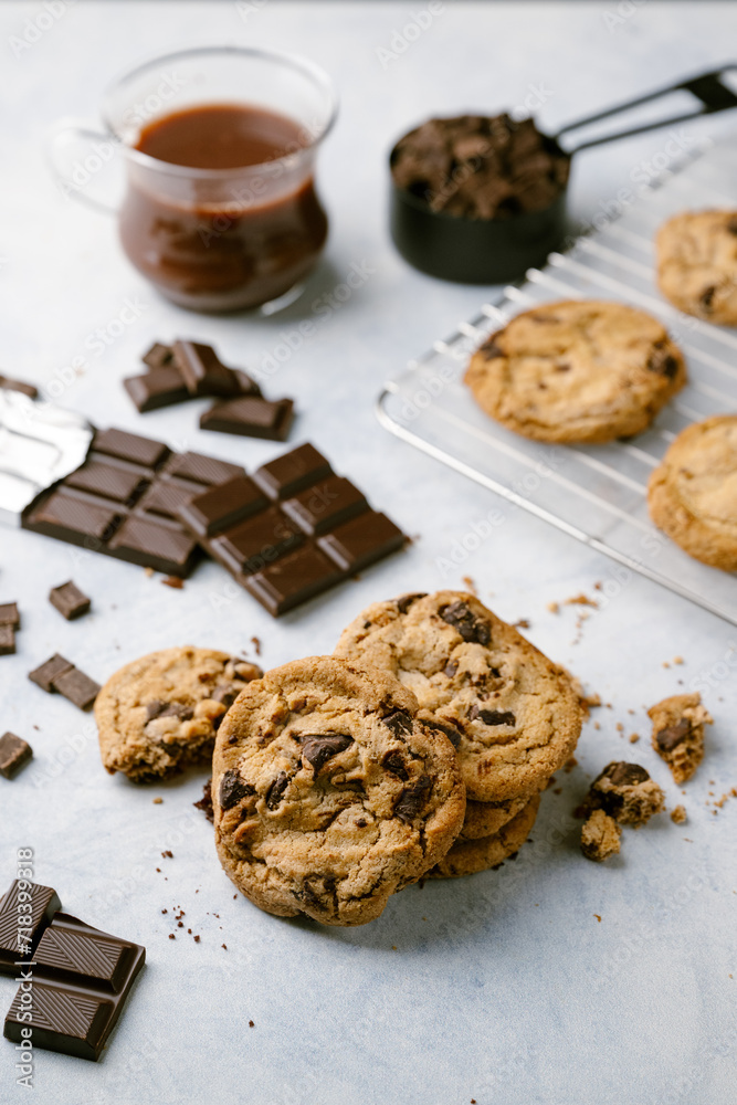 Canvas Prints chocolate chip cookie with chocolate products