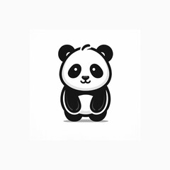 Naklejka premium panda vector illustration in white background