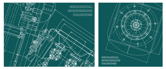 Engineering illustration set. Cover, flyer, banner, background