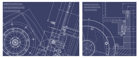 Engineering illustration set. Cover, flyer, banner, background