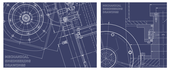 Engineering illustration set. Cover, flyer, banner, background
