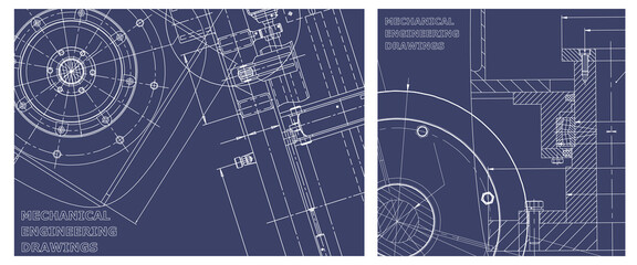 Engineering illustration set. Cover, flyer, banner, background