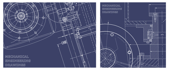 Engineering illustration set. Cover, flyer, banner, background