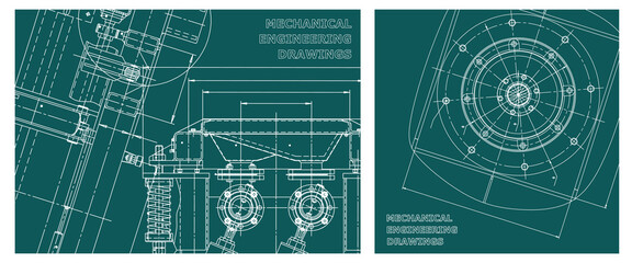 Obraz premium Engineering illustration set. Cover, flyer, banner, background