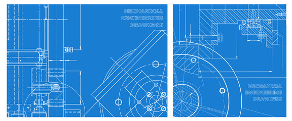 Engineering illustration set. Cover, flyer, banner, background