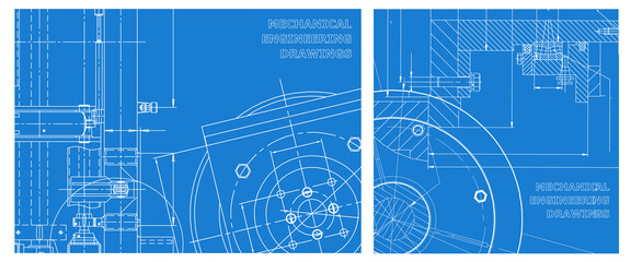 Engineering illustration set. Cover, flyer, banner, background