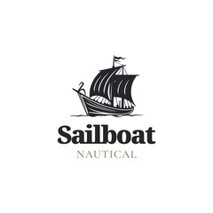 Yachting club icon,sailboat logo,sailing logo