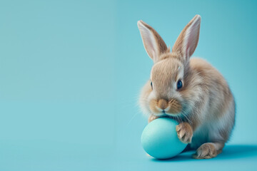 easter bunny with eggs