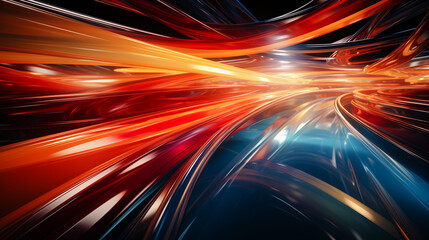 motion blur effect, abstract light trails, artistic 3d colorful background - 718405502