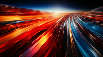 motion blur effect, abstract light trails, artistic 3d colorful background - 718406374