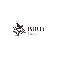 Obraz premium bird with branch logo,amazing bird nest logo