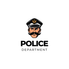 Police Officer Icon logo design illustration