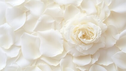 A backdrop of white roses with a soft focus and copy space, perfect for a website header design or social media.