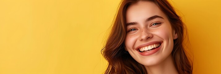 portrait of a young smiling woman isolated on a white background
