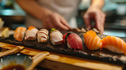 Susyi on a wooden tray.