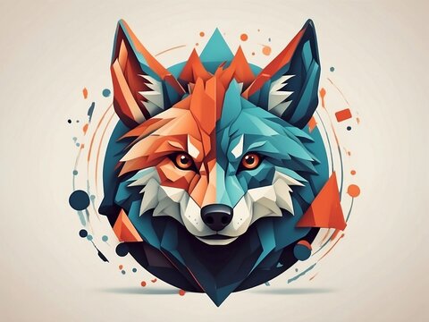 Logo illustrion animail "wolf"
