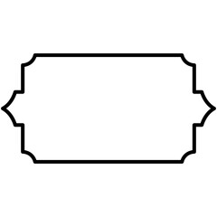 Islamic frame shape lines style
