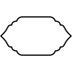 Islamic frame shape lines style
