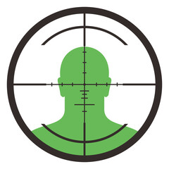 sniper scope view man vector 