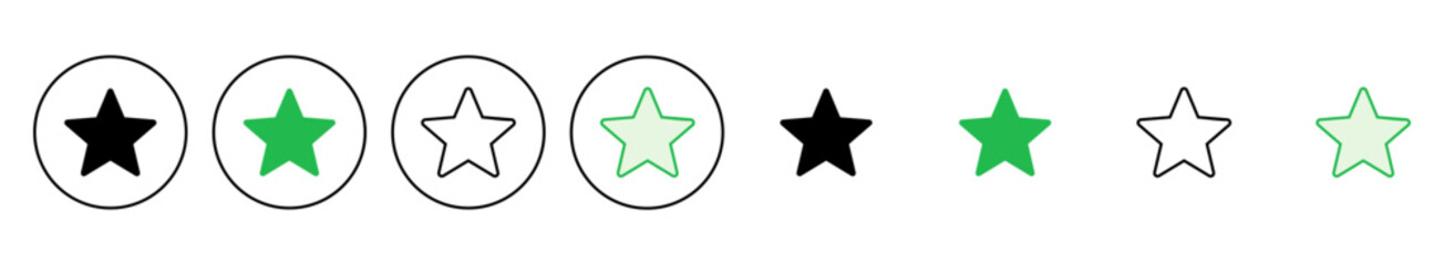 Star Icon set. rating icon vector. favourite star icon