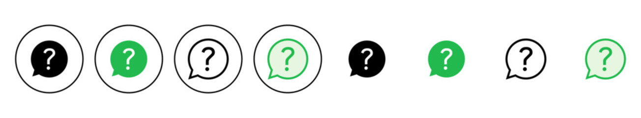 Question icon set. question mark icon vector.