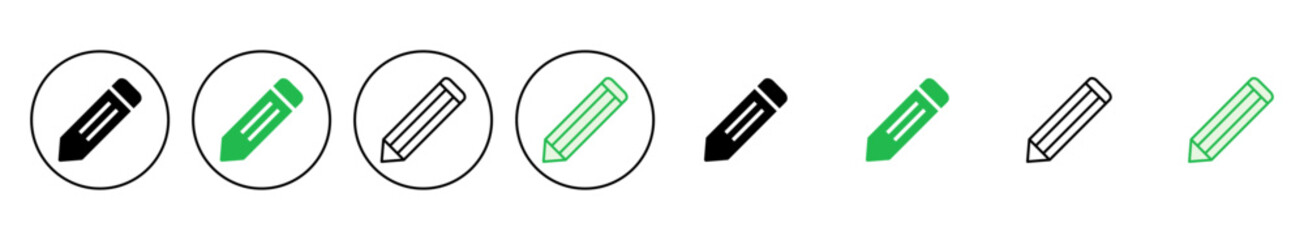 Pencil icon set. pen symbol. edit icon vector